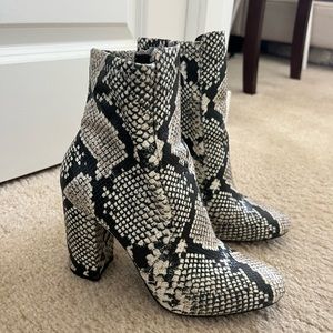 Snakeskin Booties